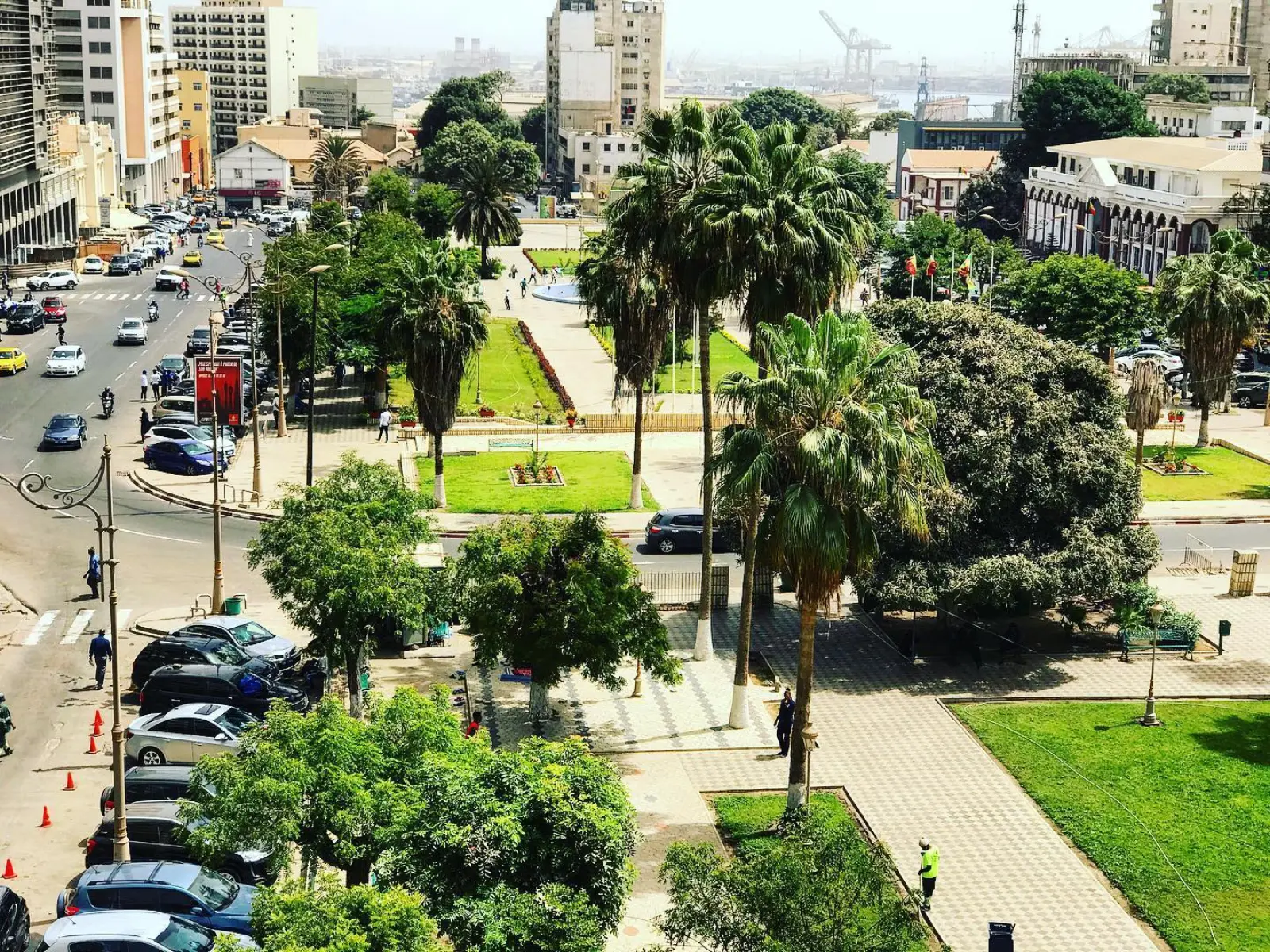 Senegal sunny city view